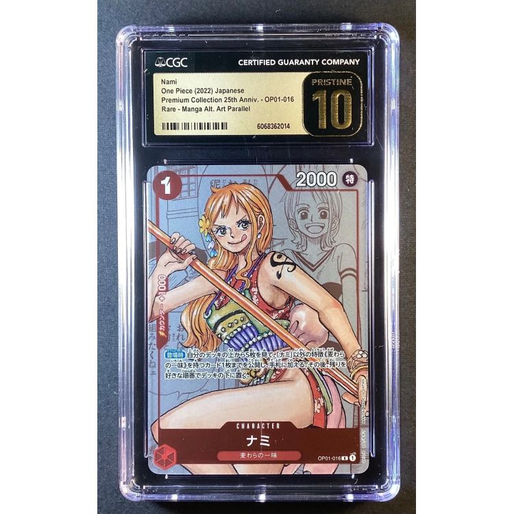 CGC PRISTINE 10 - 2022 JPN NAMI PREMIUM COLLECTION 25TH EDITION OP01-016