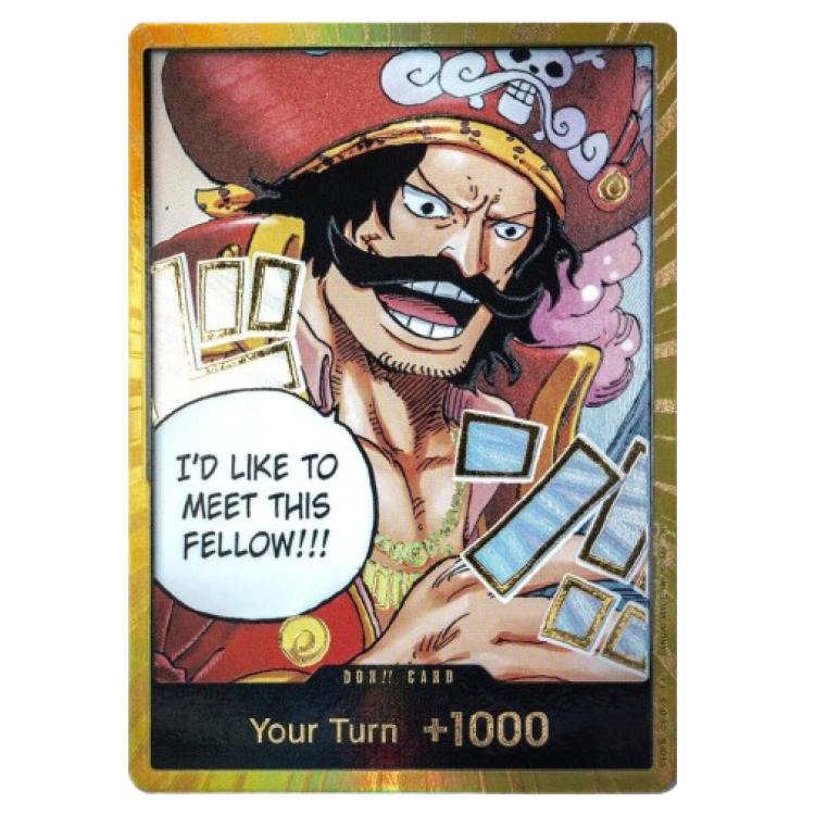 DON!! Card (Gol.D.Roger) (Gold) - Carrying On His Will (OP13)
