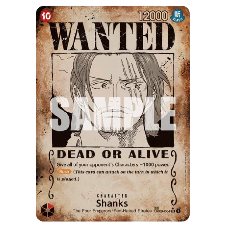Shanks (004) (Wanted Poster) - Emperors in the New World (OP09)